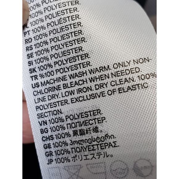 H&M Top Blouse Women's Medium Multicolor 100% Polyester Long Sleeve Halter Neck - Picture 7 of 16